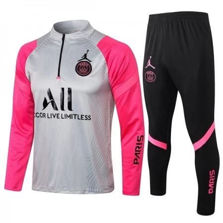 Paris Saint-Germain Tränings Sweatshirtställ Kvarts-Dragkedja 2021-22 Ljusgrå rosa Paris Saint-Germain Tränings Sweatshirtställ Kvarts-Dragkedja 2021-22 Ljusgrå rosa